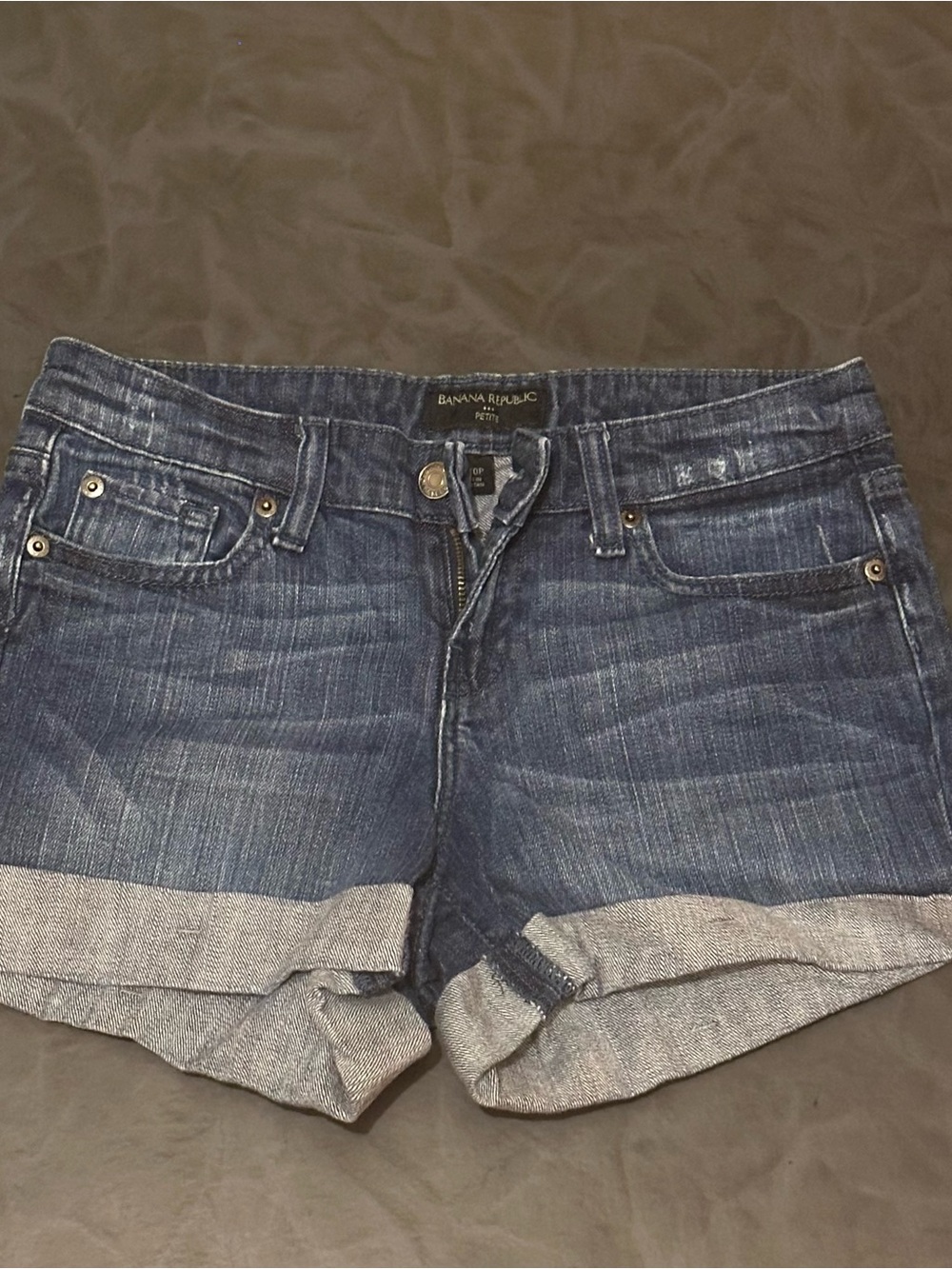 Banana Republic Indigo Blue Denim Cuffed Shorts